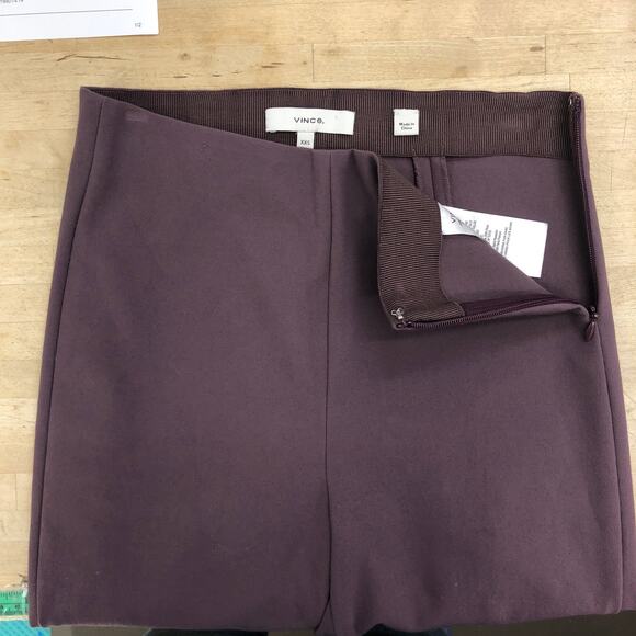 Vince Womens Size XXS Pants Kick Pleat Crop Flare Leg Stretch Cotton Blend - Picture 14 of 15